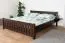 Modernes Doppelbett / Gästebett Buche Vollholz 106, Walnussfarben, inkl. Lattenrost, Liegefläche 180 x 200 cm, bequem, hochwertig verarbeitet