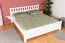 Modernes Doppelbett Buche Vollholz 108, Weiß, inkl. Lattenrost, Liegefläche 180 x 200 cm, bequemes Gästebett, einfacher und rascher Aufbau