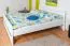 Weißes Doppelbett Buche Massivholz 115, Gästebett inkl. Lattenrost, Matratzenmaße 180 x 200 cm, einfache und rasche Montage, robust und stabil