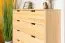Kommode Kiefer massiv natur Aurornis 33 - Abmessungen: 104 x 96 x 40 cm (H x B x T)