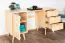Schreibtisch Kiefer massiv natur Aurornis 69 - Abmessungen: 75 x 142 x 55 cm (H x B x T)