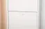 Schuhschrank Kiefer Vollholz massiv Weiß Junco 213 - Abmessung 115 x 58 x 30 cm (H x B x T)