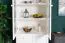 Schlichte Vitrine Kiefer Vollholz Junco 39, in Weiß, 195 x 84 x 42 cm, mit 3 Schubladen und 5 Fächern, einfache und rasche Montage, langlebig, robust