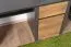Schreibtisch Selun 11, Farbe: Eiche Dunkelbraun / Grau - 75 x 120 x 53 cm (H x B x T)