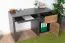 Schreibtisch Selun 11, Farbe: Eiche Dunkelbraun / Grau - 75 x 120 x 53 cm (H x B x T)