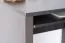 Schreibtisch Selun 11, Farbe: Eiche Dunkelbraun / Grau - 75 x 120 x 53 cm (H x B x T)