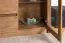 Vitrine Selun 01, Farbe: Eiche Dunkelbraun - 80 x 140 x 43 cm (H x B x T)