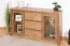 Vitrine Selun 01, Farbe: Eiche Dunkelbraun - 80 x 140 x 43 cm (H x B x T)