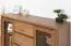 Vitrine Selun 01, Farbe: Eiche Dunkelbraun - 80 x 140 x 43 cm (H x B x T)