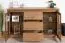 Vitrine Selun 01, Farbe: Eiche Dunkelbraun - 80 x 140 x 43 cm (H x B x T)