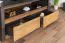 Wohnzimmer Komplett - Set C Selun, 6-teilig, Farbe: Eiche Dunkelbraun / Grau