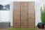 Sclafzimmer - Kleiderschrank, Farbe: Eiche Dunkelbraun - 197 x 166 x 53 cm (H x B x T)