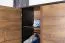 Drehtürenschrank / Kleiderschrank Selun 18, Farbe: Eiche Dunkelbraun / Grau - 197 x 166 x 53 cm (H x B x T)