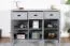 Kommode Segnas 01, Farbe: Grau - 88 x 130 x 43 cm (H x B x T)