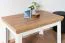 Couchtisch Badile 15, Farbe: Kiefer Weiß / Braun - 50 x 90 x 60 cm (H x B x T)