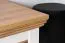 Couchtisch Badile 15, Farbe: Kiefer Weiß / Braun - 50 x 90 x 60 cm (H x B x T)