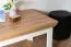 Couchtisch Badile 15, Farbe: Kiefer Weiß / Braun - 50 x 90 x 60 cm (H x B x T)