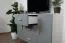 Kommode Hohgant 01, Farbe: Weiß / Grau Hochglanz - 92 x 140 x 42 cm (H x B x T)