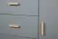 Kommode Hohgant 01, Farbe: Weiß / Grau Hochglanz - 92 x 140 x 42 cm (H x B x T)