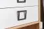 Schreibtisch 28, Farbe: Buche / Weiß - 74 x 125 x 60 cm (H x B x T)