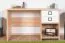 Schreibtisch 28, Farbe: Buche / Weiß - 74 x 125 x 60 cm (H x B x T)