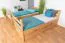 Stockbett 90 x 200 cm für Erwachsene "Easy Premium Line" K17/n inkl. Liegeplatz und 2 Abdeckblenden, Buche Massivholz Natur lackiert, teilbar