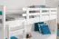 Stockbett für Erwachsene "Easy Premium Line" K18/h inkl. Liegeplatz und 2 Abdeckblenden, Kopfteil mit Löchern, Buche Vollholz massiv Weiß - Liegefläche: 90 x 200 cm, teilbar