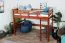 Hochbett 90 x 200 cm, "Easy Premium Line" K22/n, Buche Massivholz kirschfarben, teilbar