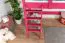 Hochbett 90 x 190 cm für Kinder, "Easy Premium Line" K22/n, Buche Massivholz rosa lackiert, teilbar