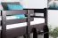 Hochbett 120 x 200 cm "Easy Premium Line" K23/n, Buche Massivholz Schokobraun lackiert, teilbar