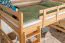 Kinderbett / Hochbett "Easy Premium Line" K23/n, Buche Vollholz massiv Natur lackiert, teilbar - Liegefläche: 120 x 190 cm
