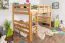 Kinderbett / Hochbett "Easy Premium Line" K23/n, Buche Vollholz massiv Natur lackiert, teilbar - Liegefläche: 120 x 190 cm