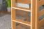 Hochbett 140 x 190 cm "Easy Premium Line" K23/n, Buche Massivholz Natur lackiert, teilbar