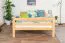 Hochbett 140 x 190 cm "Easy Premium Line" K23/n, Buche Massivholz Natur lackiert, teilbar