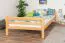 Hochbett 140 x 200 cm für Erwachsene "Easy Premium Line" K23/n, Buche Massivholz Natur lackiert, teilbar