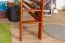 Hochbett 140 x 200 cm "Easy Premium Line" K23/n, Buche Massivholz Kirschfarben lackiert, teilbar
