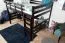 Hochbett 140 x 200 cm "Easy Premium Line" K23/n, Buche Massivholz Schokobraun lackiert, teilbar