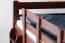 Hochbett 160 x 200 cm "Easy Premium Line" K23/n, Buche Massivholz Dunkelbraun lackiert, teilbar