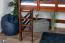 Hochbett 160 x 200 cm "Easy Premium Line" K23/n, Buche Massivholz Dunkelbraun lackiert, teilbar