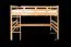 Hochbett 120 x 200 cm "Easy Premium Line" K23/n, Buche Massivholz Dunkelbraun lackiert, teilbar
