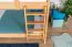 Stockbett 120 x 190 cm für Erwachsene "Easy Premium Line" K24/n, Kopf- und Fußteil gerade, Buche Massivholz Natur lackiert, teilbar