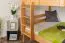 Etagenbett 120 x 200 cm für Erwachsene "Easy Premium Line" K24/n, Kopf- und Fußteil gerade, Buche Massivholz Natur lackiert, teilbar
