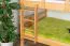 Etagenbett 140 x 200 cm für Erwachsene "Easy Premium Line" K24/n, Kopf- und Fußteil gerade, Buche Massivholz Natur lackiert, teilbar