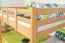Etagenbett 140 x 200 cm für Erwachsene "Easy Premium Line" K24/n, Kopf- und Fußteil gerade, Buche Massivholz Natur lackiert, teilbar