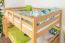 Etagenbett 140 x 200 cm für Erwachsene "Easy Premium Line" K24/n, Kopf- und Fußteil gerade, Buche Massivholz Natur lackiert, teilbar