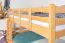 Etagenbett / Stockbett 140 x 200 cm "Easy Premium Line" K24/n, Kopf- und Fußteil gerade, Buche Massivholz Natur lackiert, teilbar
