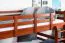 Etagenbett / Stockbett 140 x 200 cm "Easy Premium Line" K24/n, Kopf- und Fußteil gerade, Buche Massivholz Kirschfarben lackiert, teilbar