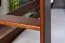 Etagenbett / Stockbett 160 x 200 cm "Easy Premium Line" K24/n, Kopf- und Fußteil gerade, Buche Massivholz Dunkelbraun lackiert, teilbar