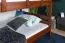 Etagenbett / Stockbett 160 x 200 cm "Easy Premium Line" K24/n, Kopf- und Fußteil gerade, Buche Massivholz Dunkelbraun lackiert, teilbar