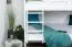 Etagenbett / Stockbett 140 x 190 cm "Easy Premium Line" K24/n, Kopf- und Fußteil gerade, Buche Massivholz weiß lackiert, teilbar